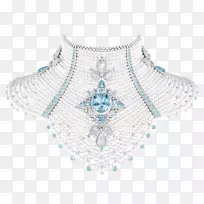 耳环珠宝项链宝石面包车和Arpels珠宝首饰