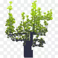 松族字体-8位树