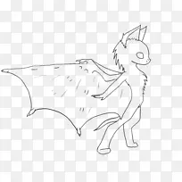 灰狼蝙蝠美术素描