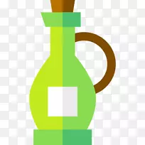 玻璃瓶绿色剪贴画设计