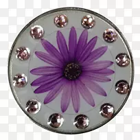 紫色施华洛世奇花水晶普通雏菊-紫色