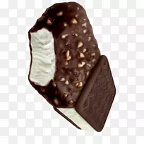 巧克力冰淇淋锥，华夫饼冰淇淋三明治-巧克力