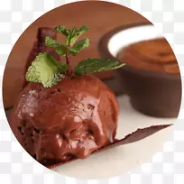 巧克力冰淇淋蓝公鸡巧克力布丁餐厅巧克力松露-菜单