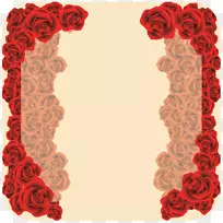 花园玫瑰图片相框情人节花瓣图案-情人节