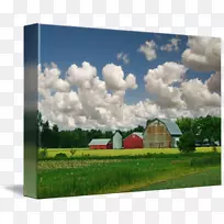 农家画农村能源天空彩绘