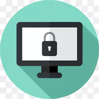 计算机图标计算机安全计算机监视器计算机安全日