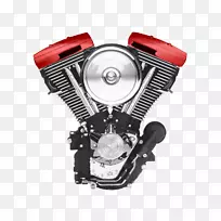 哈雷-戴维森进化引擎摩托车v-双引擎软尾摩托车