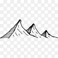 线条艺术三角鞋字体-三角形