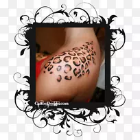 豹纹纹身艺术家动物印豹