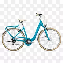 城市自行车立方体自行车绿色蓝色自行车