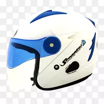 自行车头盔摩托车头盔蓝白色红色自行车头盔