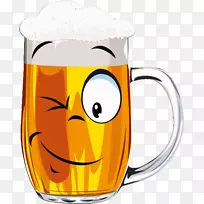 啤酒杯表情笑脸剪辑艺术啤酒干杯表情符号