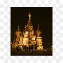莫斯科大教堂夜间尖塔旅游景点-大教堂