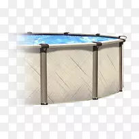 加拿大角椭圆形游泳池-游泳