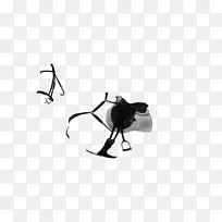 马钉灰阶画黑白马