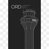 奥黑尔国际机场奥黑尔，芝加哥品牌图案设计