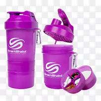 Tal Assa私人教练和健身精品健身补充剂Shaker红色紫色x霓虹灯