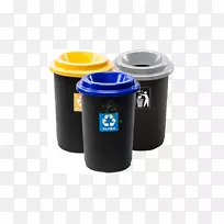 垃圾桶和废纸篮，垃圾收集器，塑料圆筒-比奥拉