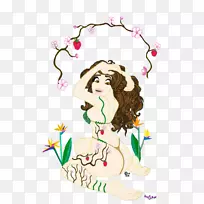 花卉设计女人的人类行为-设计