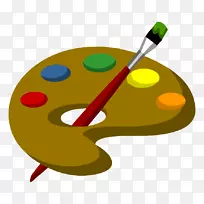 脑POP绘画调色板流行艺术绘画