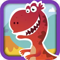 与恐龙朋友玩游戏，为孩子和蹒跚学步的孩子匹配恐龙，可爱的恐龙，火车拼图，拼图-恐龙