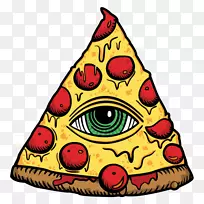 皮兹格特阴谋论，普罗维登斯比萨饼的男高音t恤眼