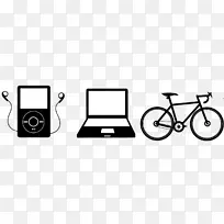 自行车车轮标志符号图形设计.自行车