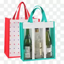葡萄酒塑料瓶手提袋-葡萄酒