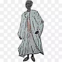 约鲁巴人尼日利亚人服装画阿格巴达连衣裙