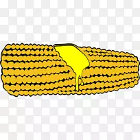 玉米上的玉米糖玉米甜玉米芯爆米花
