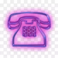 电话、电脑图标、短信、移动电话.紫色