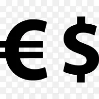 货币、欧元、电脑图标、剪贴画-欧元