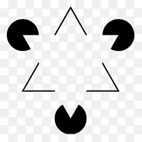虚幻轮廓pac-man kanizsa三角光学错觉pac man