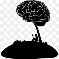 人脑树木剪贴画-大脑