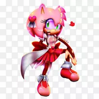 小雕像卡通动作和玩具数字粉红m-Amy玫瑰三维模型