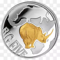 金银动物群象猛犸象-硬币
