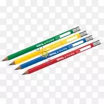 圆珠笔彩色铅笔橡皮石墨铅笔