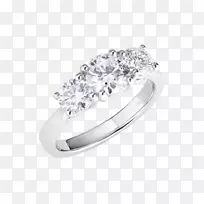 结婚戒指银钻石-梅根马克尔