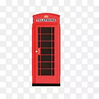 电话亭红色电话亭贴纸电话-城市式结算