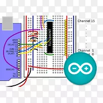 Arduino脉宽调制集成电路和芯片发光二极管电子.Arduino徽标