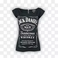 田纳西威士忌杰克丹尼尔的t恤酸糊状T恤