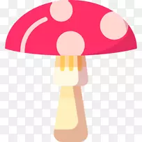 粉红m剪贴画-蘑菇食品