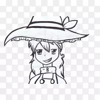 线条艺术小说头饰素描-玛丽莎·基里斯梅