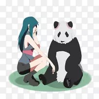 大熊猫卡通-欢迎熊猫