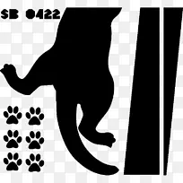 黑猫爪贴
