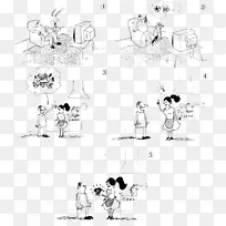 漫画线艺术平面设计素描-有趣的礼物