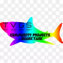 社区项目技术谷游戏空间志愿者标志-鲨鱼坦克