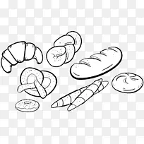 甜甜圈里德尔线艺术素描-恰巴塔汉堡
