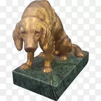 青铜雕塑雕像-金毛猎犬