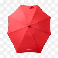 欧林根瓦乔红色婴儿运输伞黑色伞